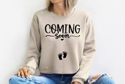 pregnancy announcement sweatshirt - coming soon pregnancy shirt - mom to be gift - baby reveal ideas - baby announcement