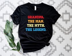 grandpa the man the myth the legend t-shirt, grandpa gift tee, new grandfather shirt, fathers day gift