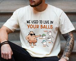 we used to live in your balls shirt, funny dad gifts, fathers day shirt for dad, dad gift from kids, husband gift, perso