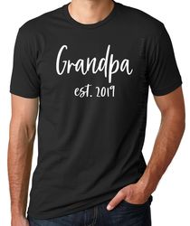 grandpa est shirt, grandpa est custom year t-shirt, new grandpa shirt,promoted to grandpa shirt,pregnancy reveal gift,