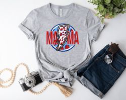 retro mama lighting bolt shirt,mama leopard shirt, western graphic tee, retro mama shirt, mama tee, mothers day gift