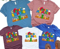 super daddio game shirt,new dad shirt,super mommio shirt,fathers day shirt,super kiddio shirt,gift for dad,family matchi