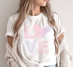 valentines mickey love, mickey checkered shirt, disney family shirts, minnie mouse tees, vintage disney tee, disneyland,