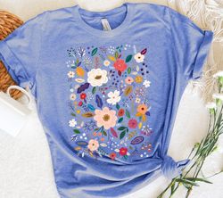 wildflower tshirt, wild flowers shirt, floral tshirt, flower shirt, gift for women, ladies shirts, best friend gift