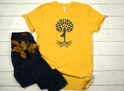 yoga tree shirt, made to order, buddhist shirt, zen spiritual, meditation shirt, yoga tee, yoga lover, workout shirt, sp