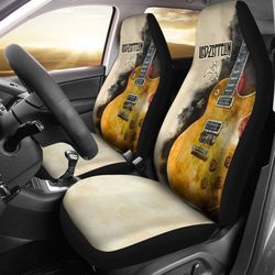 led zeppelin car seat covers guitar rock band fan