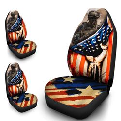 personalized american flag car seat covers custom photo car accessories gifts idea