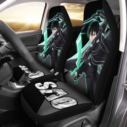 sao kirito seat covers custom kirigaya kazuto sword art online anime car accessories