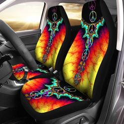 peace symbols car seat covers custom hippie car accessories