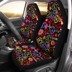 peace car seat covers custom love peace flower car accessories gifts idea