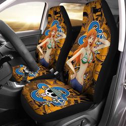 one piece nami car seat covers custom manga anime car accessories