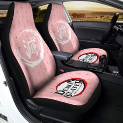 nezuko uniform car seat covers custom demon slayer anime car interior accessories