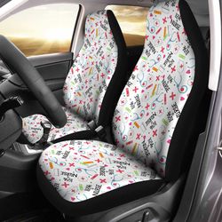 love nurse car seat covers custom white pattern nurse car accessories