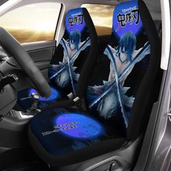 inosuke car seat covers custom moonlight demon slayer anime car accessories