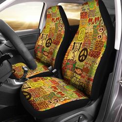 hippie car seat covers custom pattern printed car accessories