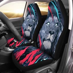 great gift for dad lion car seat covers custom painting artwork