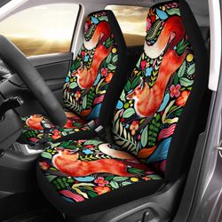 floral fox car seat covers custom fox car accessories