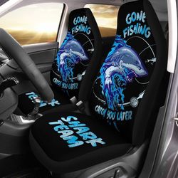 fishing shark car seat covers custom shark car accessories gift idea