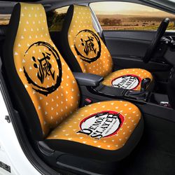 demon slayer zenitsu uniform car seat covers custom anime car accessories