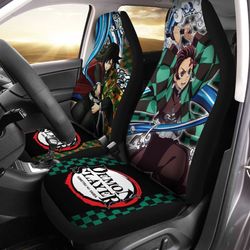 demon slayer tanjiro and giyuu car seat covers custom breathing anime car accessories