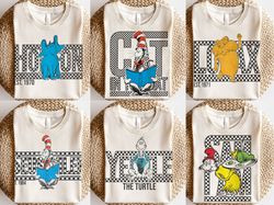 checkered dr.suess png bundle sublimation designs, read across america, school png, teacher png, kids sublimation, subli