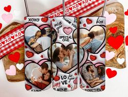 3d love valentines day inflated tumbler wrap, photo  hearts puffy tumbler sublimation, couple valentine, add your own ph
