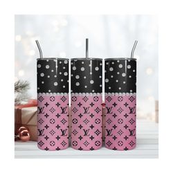 black pink lv  tumbler, lv tumbler, 20oz lv tumbler