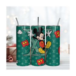 mickey lv logo pattern, 20oz tumbler, lv logo tumbler