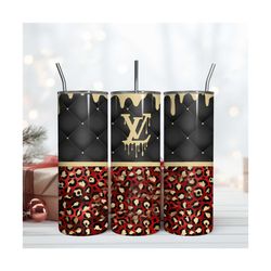 leopard lv logo tumbler, lv 20oz wrap, leopard wrap