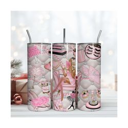 barbie girl wrap tumbler, barbie tumbler, 20oz wrap tumbler