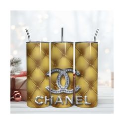 chanel logo tumbler, fashion tumbler, logo fashion wrap