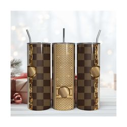 gucci pattern tumbler, golden pattern tumbller, 20oz wrap