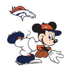 denver broncos and mickey svg, sport svg, denver broncos svg, broncos logo svg, denver broncos nfl, denver broncos nfl,