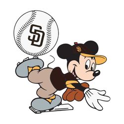 san diego padres and mickey svg, sport svg, san diego padres, padres baseball svg, mickey svg, mickey sport svg, padres