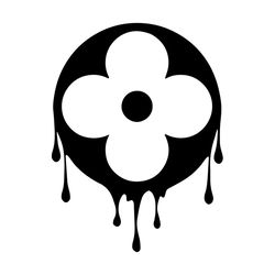 lv black flower logo svg