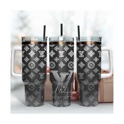 lv logo pattern tumbler, lv tumbler, logo pattern tumbler