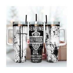 harley davidson logo tumbler, 40oz tumbler, motor wrap