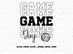 game day volleyball svg png, volleyball svg cricut cut file, volleyball sublimation design