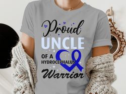 hydrocephalus awareness svg png, proud uncle of a hydrocephalus warrior svg, hydro light blue ribbon support svg cricut