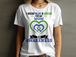 i wear blue  green for my mom svg, idiopathic intracranial hypertension svg, pseudotumor cerebri awareness cricut sublim