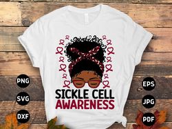 sickle cell awareness svg png, sickle cell african american messy bunsickle cell african american messy bun svg, anemia