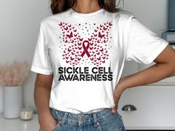 sickle cell awareness svg png, sickle cell butterflysickle cell butterfly svg, anemia awareness svg, burgundy ribbon svg