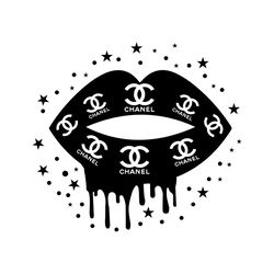 chanel lips logos svg