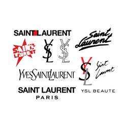 yves saint laurent logos bundle svg