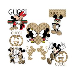 gucci mickey minnie mouse bundle svg