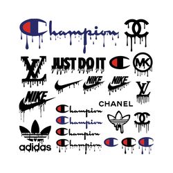 dripping fashion logo svg bundle