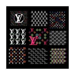 louis vuitton pattern logo svg bundle