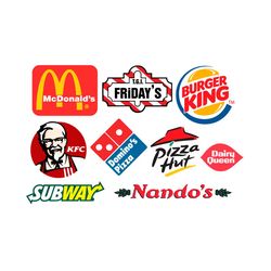 bundle logo svg, subway logo svg, burger king logo svg, nondo's logo svg, pizza hut logo svg