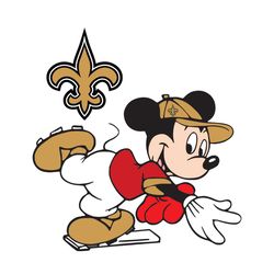 new orleans saints and mickey svg, sport svg, new orleans saints, saints logo svg, saints lovers svg, saints team svg, f