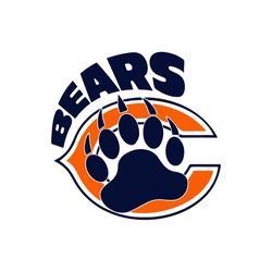 chicago bears paw tiger svg, sport svg, chicago bears svg, bears svg, chicago bears logo, bears clipart, bears lovers, f